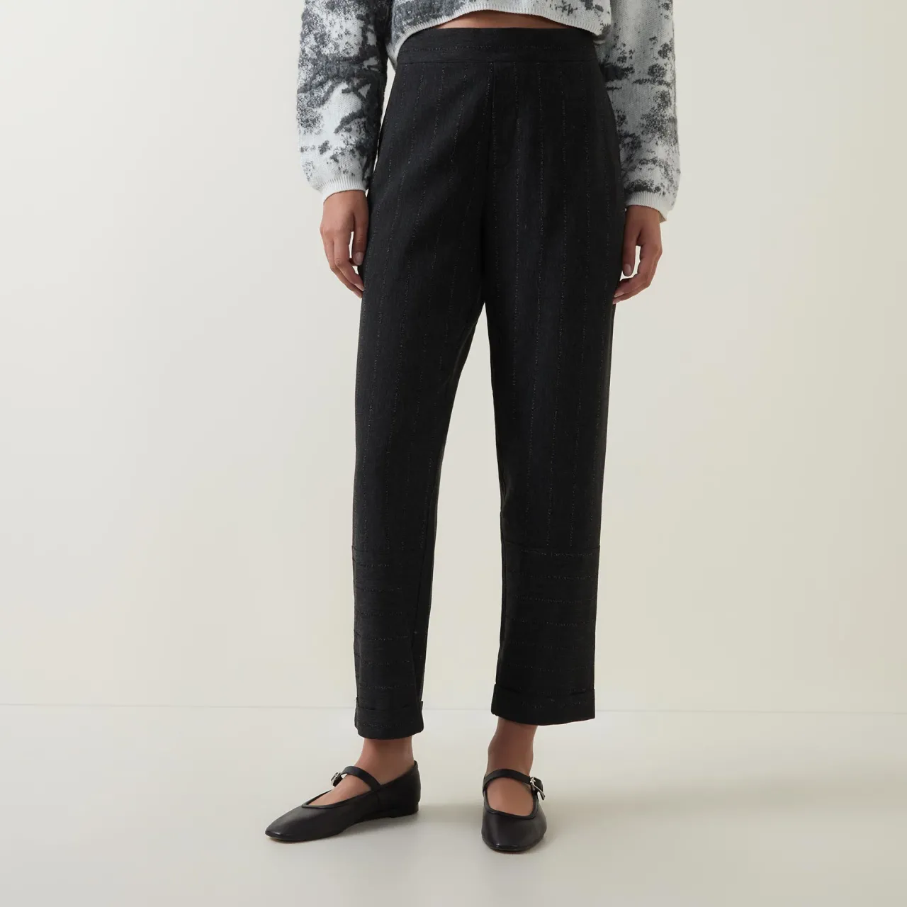 Sale SARAH PACINI Pinstripe Straight Leg Trousers