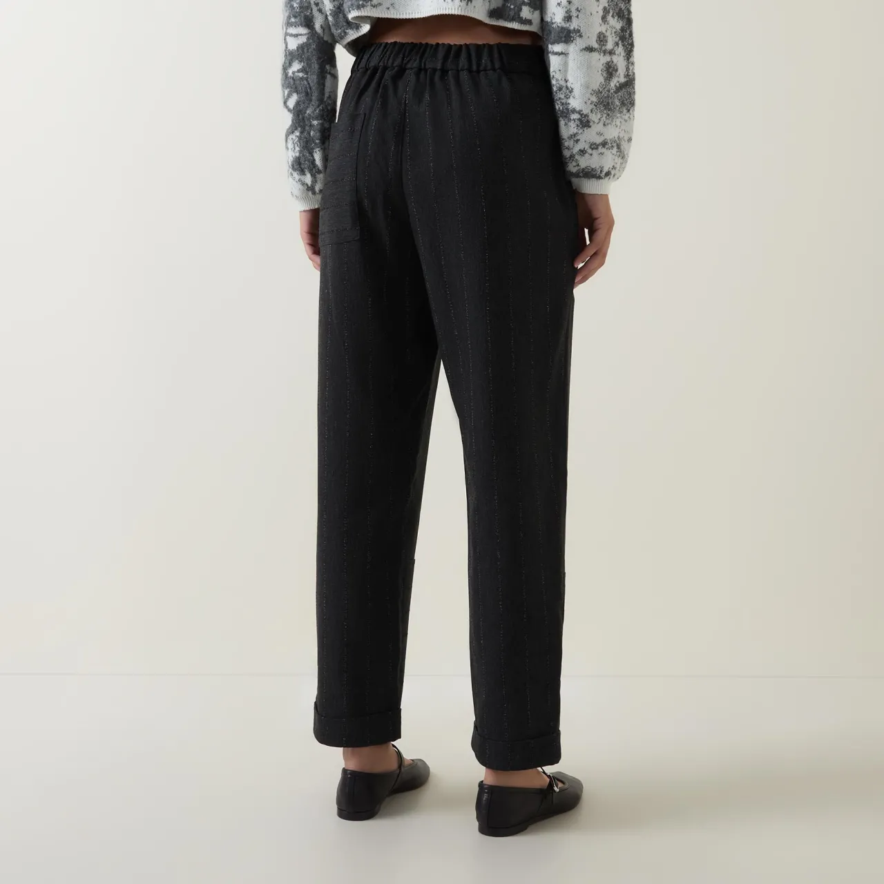 Sale SARAH PACINI Pinstripe Straight Leg Trousers