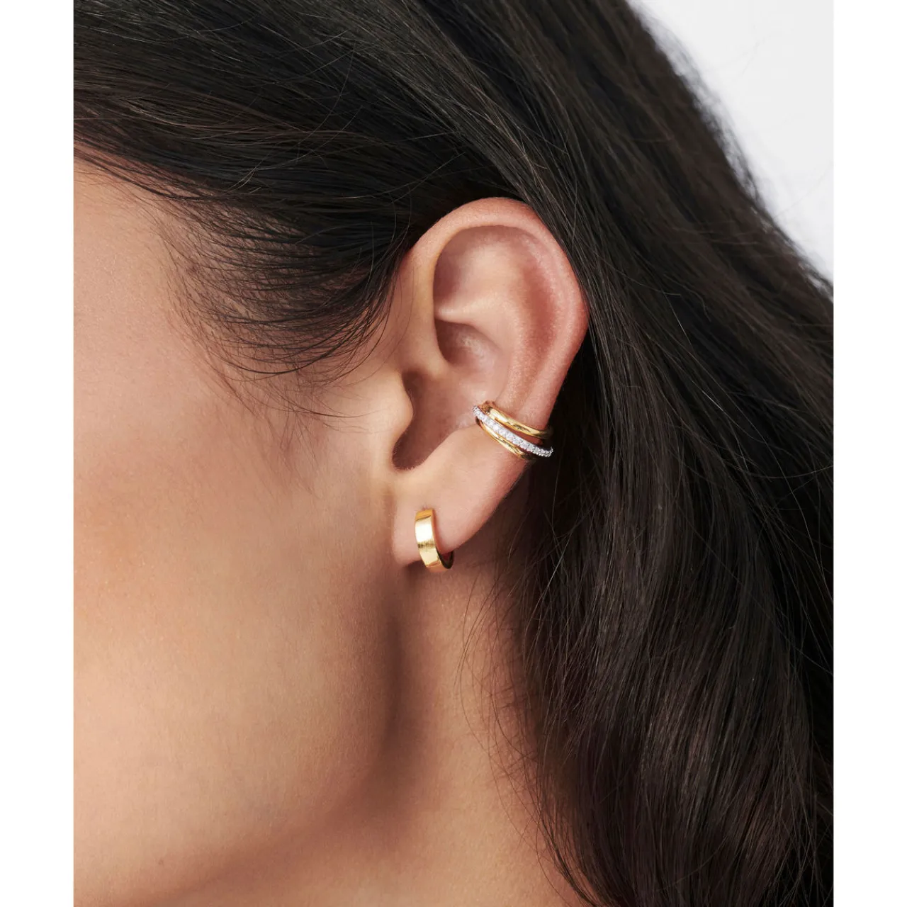 Discount MISSOMA Plain 18kt Gold Plated Huggie Earrings