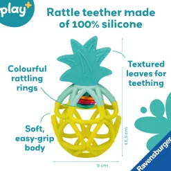 Play+ Infant & Toddler Rattle Teether: Pineapple