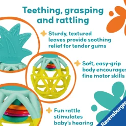 Play+ Infant & Toddler Rattle Teether: Pineapple