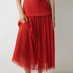 Outlet JIGSAW Pleated Hybrid Dress