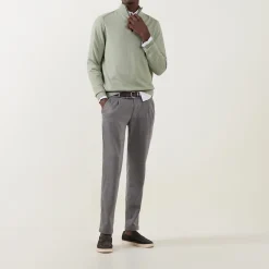 Pleated Tapered Leg Trousers