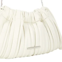 Plisse Drawstring Crossbody Bag