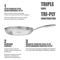 Fashion TRAMONTINA 3-Ply Stainless Steel Frying Pan 30cm