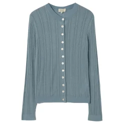Pointelle Cable-Knit Cardigan