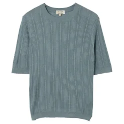 Pointelle Cable-Knit T-Shirt
