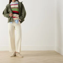 Fashion WEEKEND MAX MARA Polo Asymmetric Stripe Sweater