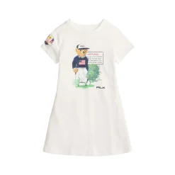 Sale POLO RALPH LAUREN Polo Bear Golf Logo T-Shirt Dress 2-7 Years