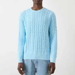 Sale POLO RALPH LAUREN Polo Player Logo Cable Knit Sweater