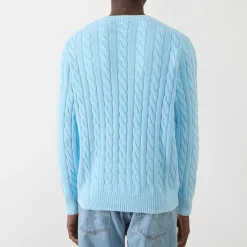 Sale POLO RALPH LAUREN Polo Player Logo Cable Knit Sweater