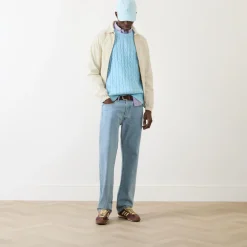 Sale POLO RALPH LAUREN Polo Player Logo Cable Knit Sweater