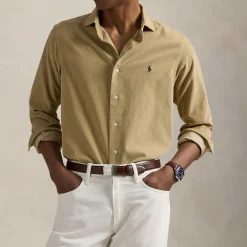 Polo Player Logo Corduroy Casual Shirt