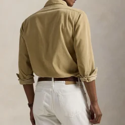 Polo Player Logo Corduroy Casual Shirt