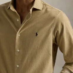 Polo Player Logo Corduroy Casual Shirt