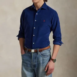 Sale POLO RALPH LAUREN Polo Player Logo Corduroy Casual Shirt