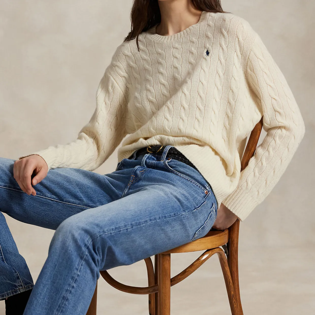 Polo Player Logo Oversized Sweater