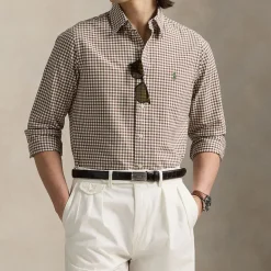 Polo Player Logo Oxford Check Shirt