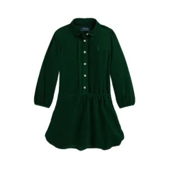 Polo Player Logo Pintucked Corduroy Dress 2-6 Years