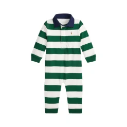 Online POLO RALPH LAUREN Pony Logo Striped Rugby Coverall 3-12 Months