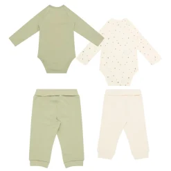 New MAYORAL Printed Bodysuits & Sweatpants Four-Piece Set