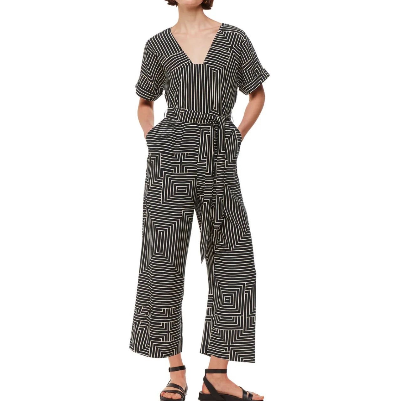 Online WHISTLES Printed Jumpsuit