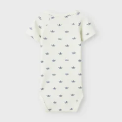 Printed Motif Ribbed Bodysuit