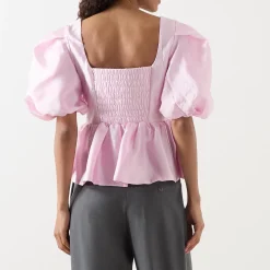 Puff Peplum Top