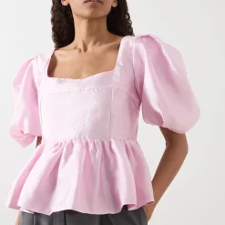 Puff Peplum Top