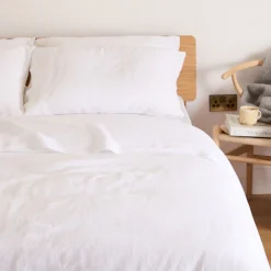 Pure Linen Flat Sheet White