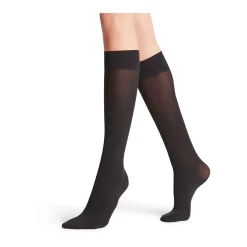 Clearance FALKE Pure Matt Knee High Socks Black