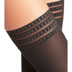 Discount FALKE Pure Matt Stay Ups Black