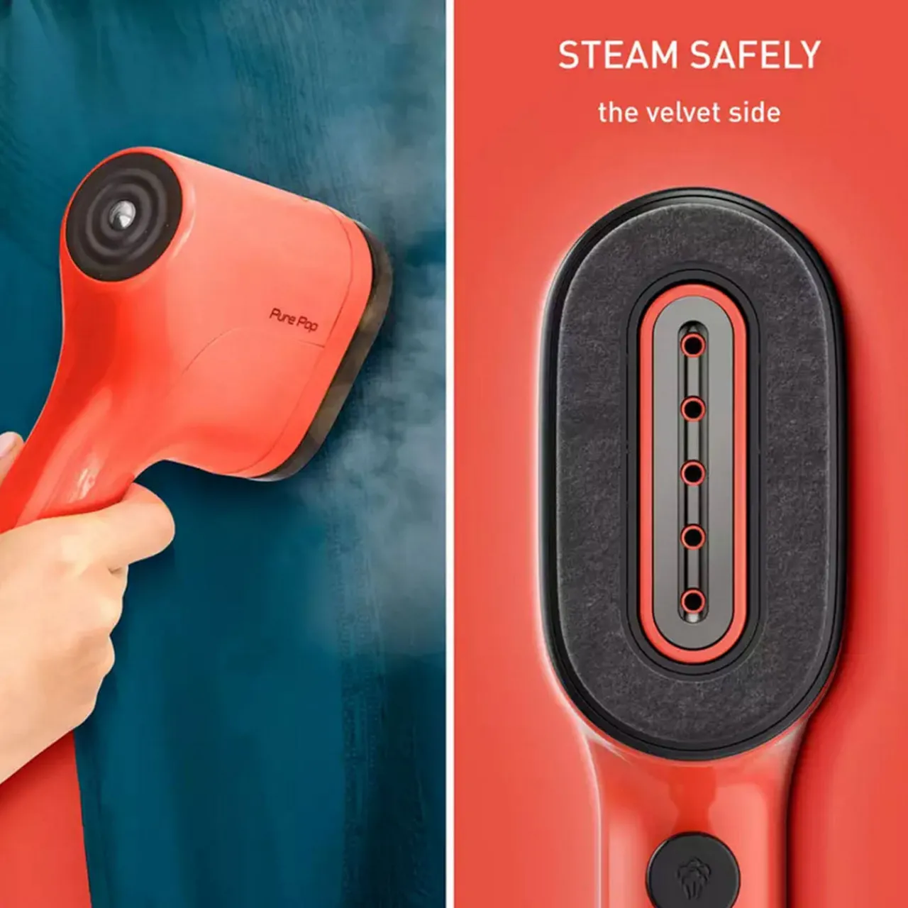 Clearance TEFAL Pure Pop Vertical Steam Coral Red