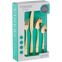 Fashion VINERS Purity Gold Cutlery 16-Piece Set