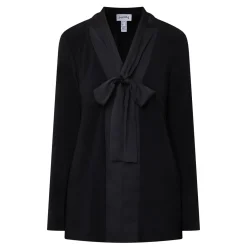 Hot JOSEPH RIBKOFF Pussybow Solid Blouse