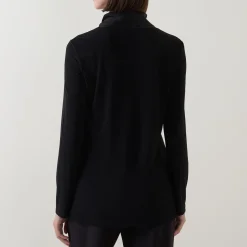 Hot JOSEPH RIBKOFF Pussybow Solid Blouse