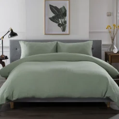 Clearance THE LYNDON COMPANY Quentin Duvet Set Green