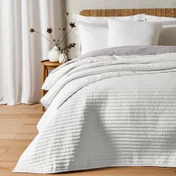 Outlet BIANCA Quilted Lines Bedpsread White