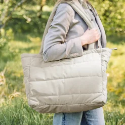 Hot DONE BY DEER Quilted Tote Changing Bag Sand