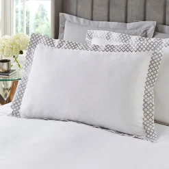 Hot DORMA Quinton Duvet Set White Silver