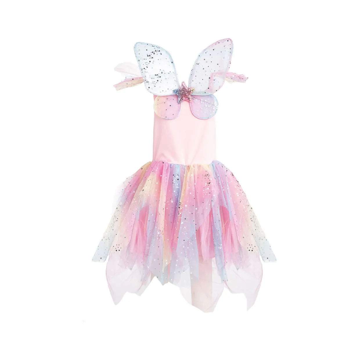 Rainbow Fairy Dress with Wings