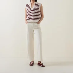 Raja Striped Knitted Vest