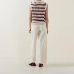 Raja Striped Knitted Vest