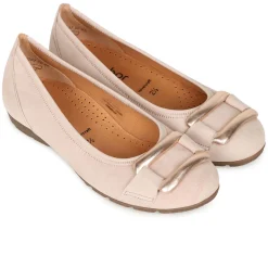 New GABOR Raven Suede Ballet Pumps