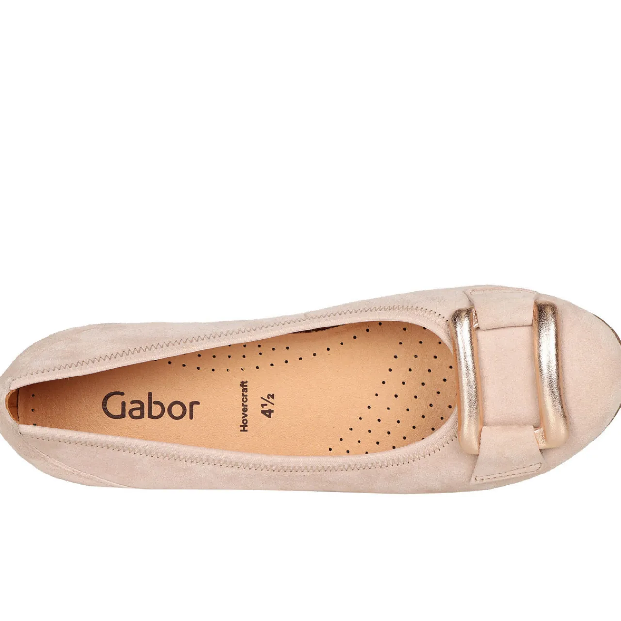 New GABOR Raven Suede Ballet Pumps