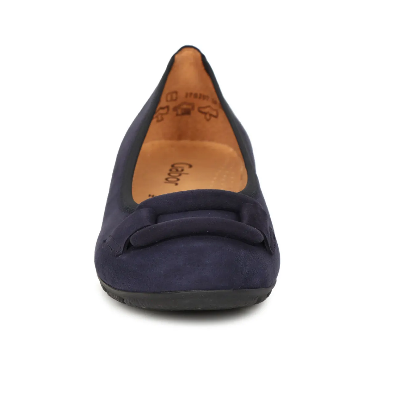 Discount GABOR Raven Suede Ballet Pumps