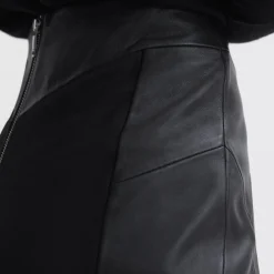 Raya Leather Pencil Skirt