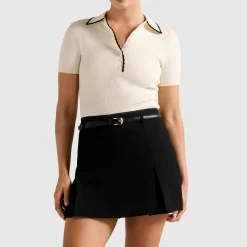 New FOREVER NEW Reagan Contrast Trim Polo Top