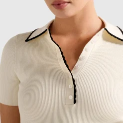 New FOREVER NEW Reagan Contrast Trim Polo Top