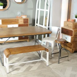 Reclaimed Dentist Adjustable Stool